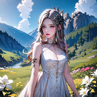 动漫 女生 可爱 户外 背景 头像