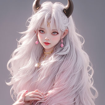 3D人物 女生 可爱 头像 背景