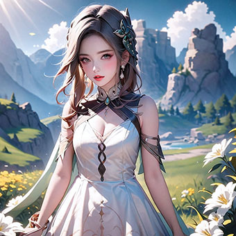 动漫 女生 可爱 户外 背景 头像